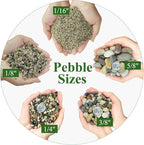 YISZM 5lbs Aquarium Gravel, 1/16"(0.6-1.2mm) Natural River Rocks Succulent Cactus Pea Gravel for Plants, Fish Tank, Decorative Pebbles for Gardening, Flower Pots, Vase Fillers, Landscaping