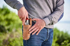 FELCO F910 USA Made Leather Holster – Belt Pouch for Pruners, Wire Cutters & Folding Saws | Tool Holster with Clip & Loop Attachment | Heavy-Duty Genuine Leather, Molded Fit, Universal Tool Carry
