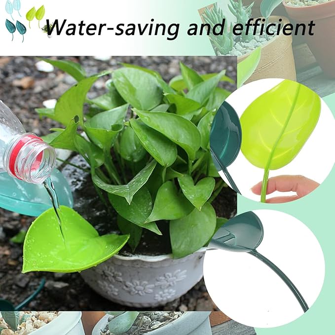 3 Color Leaf Plant Watering Devices,Pot Watering Funnel for Indoor and Outdoor Plants, House Plant Waterer, Indoor Plant Watering(6Pcs)