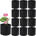 12Pcs Lily Plant Pots for Pond, Aquatic Pond Planter for Pond Durable Breathe Reusable Fabric Plant Bags for Aquatic Plants, Potato, Carrot, Onion, Flower (3 Gallon)