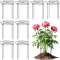 Peony Cages and Supports 8 Pack, 13" Dx24 H Grow Through Plant Supports，Heavy Duty Metal Plant Support Cage for Outdoor Flowers, Tomatoes, Hydrangeas, Cucumbers & Strawberries