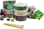 Cute Farms Terrarium Starter Kit | Moss, Vermiculite, Soil, Pebbles, Plant Food, Finishing Tools, Build and Care Guide | DIY Succulent Terrarium (Small)