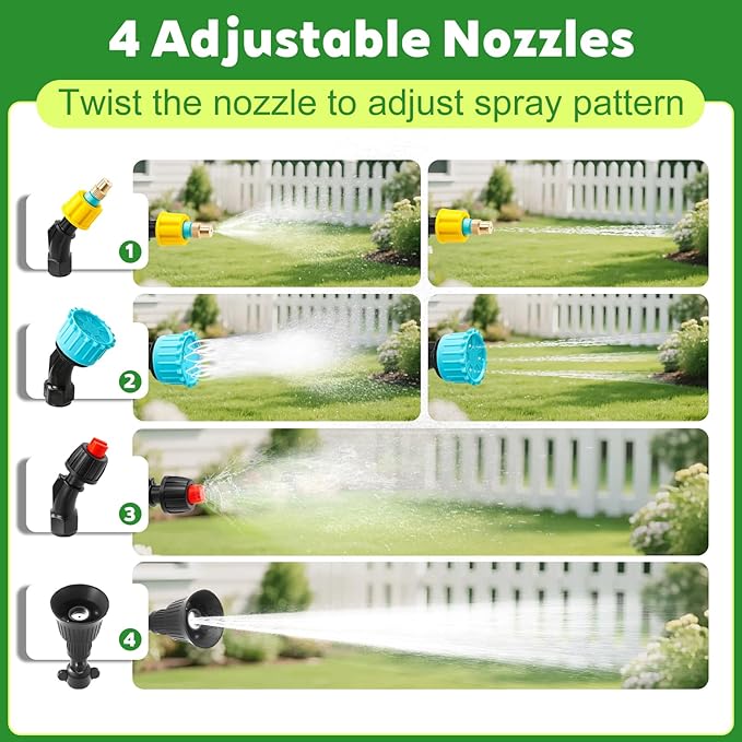 High Reach Plant Waterer USB-C Rechargeable Cordless, Garden Hose Sprayer Wand with Telescopic (34 In),One-Touch Electric Gardening Tools Watering Wand, For High Hanging Plants Watering Devices