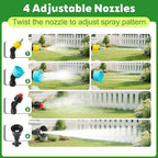 High Reach Plant Waterer USB-C Rechargeable Cordless, Garden Hose Sprayer Wand with Telescopic (34 In),One-Touch Electric Gardening Tools Watering Wand, For High Hanging Plants Watering Devices