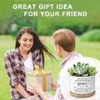 Thank You Teacher Appreciation Gift, Succulent Planter, Flower Cactus Plant Pot, Appreciation Gifts for Teachers Mom Women, Teacher Gifts Thank You for Helping Me Grow (No Plants)