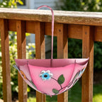 Plant Umbrellas for Outdoor Plants, Farmhouse Umbrella Shaped Wall Hanging Planter – Metal Iron Art with Drainage Holes, No-Drill Rustproof Flower Pot for Yard, Patio, Balcony