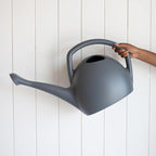 Bloem Rhino 2 Gallon (256 Fl Oz) Charcoal Gray Resin Watering Can for Indoor and Outdoor Use