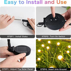 10-Pack Solar Garden Lights, 80 LED Solar Lights Outdoor for Garden Decor, Waterproof Firefly Light Outdoor (Sway by Wind), Swaying Light for Outside Yard Pathway Landscape Decorations (Warm White)