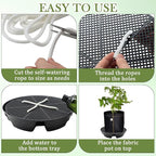 5-Pack 12" Self Watering Pots for Indoor Plants, Plastic Plant Saucer, Bottom Plant Water Catcher Tray, Indoor/Outdoor Greenhouse Garden Auto-Irrigation System for 5 Gallon Fabric Grow Bag