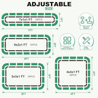 1MORE Raised Garden Bed -5X3X1 Galvanized Planter Box for Outdoor Gardening,4 in 1 Modular Raised Bed Kit with Protective Tape, Gloves for Herb,Ideal for Vegetables and Plants.Green-1Pack
