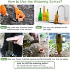 REMIAWY Plant Watering Devices - Terracotta Vacation Self Plant Waterer Spikes Wine Bottle Stakes Slow Release Devices for Indoor Outdoor Plants (10 Pack)