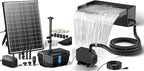 NFESOLAR Pond Kit, Includes Pond Waterfall Spillway and Solar Pond Filter Fountain, for Garden Outdoor Pond