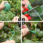 PGarden-EZ Green Soft Twist Tie Tomato Plant Tie TPR Garden Supply, for Supporting Plants and Home Organizing (328 feet/100 Meters)