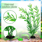 Fish Tank Accessories Aquarium Decorations Green Plants, 25pcs Green Fish Tank Decorations Plant, Aquarium Decor Plastic Plants