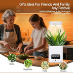 Multifunctional Intelligent Flower Pot,Indoor Desktop Green Hydroponics Planting Flowerpot with Bluetooth Speaker,Adjustable Plants LEDGrow Light,humidifier, Air Purification,Desk lamp