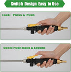 Sprayer Wand,Adjustable Universal Sprayer with 3/8" Brass Barb, Stainless Steel Replacement Sprayer Wand with Shut off Valve (36 Inches Sprayer Wand)