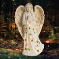 Angel Statue for Garden - 9.65 inches Guardian Solar Outdoor Statue, Praying Anel Statues Gardening Gifts Lawn Ornaments Figurines Outdoor Yard Decor for Mom, Grandma