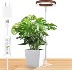 yadoker Plant Grow Light, LED Growing Light with Base Full Spectrum for Indoor Plants,Height Adjustable, Automatic Timer, 5V Low Safe Voltage,Idea for Small Plant Light