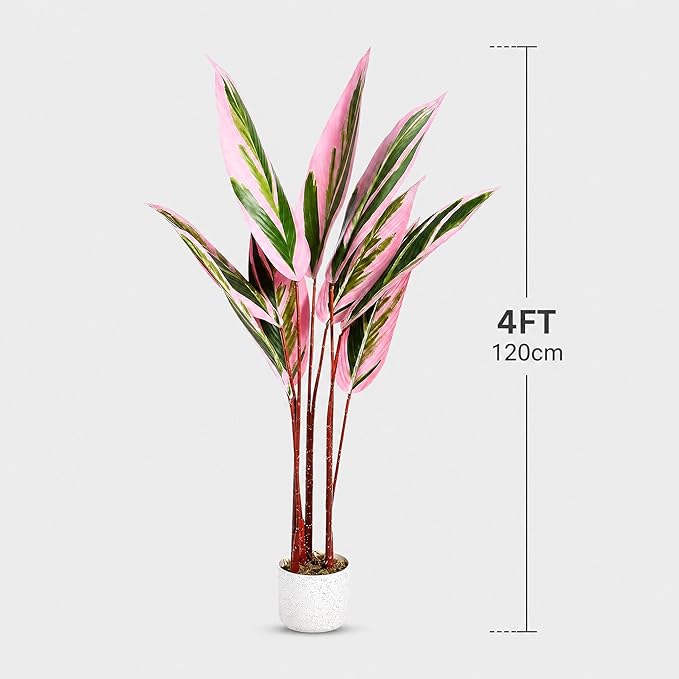 Garvee Artificial Plant Potted, Evergreen Fake Tree Faux Floor Plant with Realistic Leaves, Decorative Faux Floor Plant for Home Office Living Room, Ideal Gift for Families
