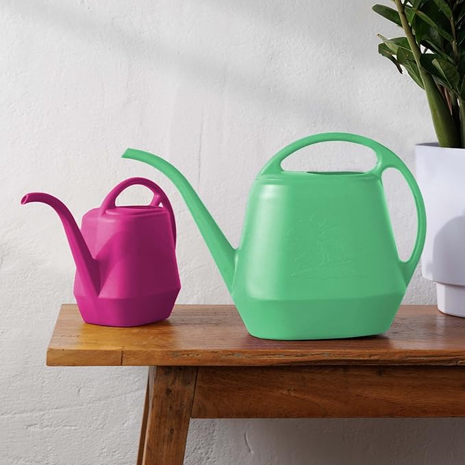 Bloem Aqua Rite 56 Fl Oz (.44 Gallon) Fuchsia Resin Watering Can for Indoor and Outdoor Use