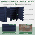 FOOWIN 4pcs 8x4x2ft Galvanized Raised Garden Bed, Planter Raised Garden Boxes Outdoor, Large Metal Raised Beds for Gardening, Garden Bed for Vegetables, Flowers, Herb,478 Gallon Capacity, Royal Blue