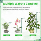 Unves 12 Pack Plant Support Stakes, 36 Inch Garden Single Stem Plant Stakes, Green Flower Garden Plant Cage for Outdoor & Indoor Plants, Sunflower, Hibiscus, Tomatoes with 100 Pcs Twist Ties