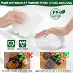 9 Pack Plastic Orchid Pots with Holes, 4, 5, 6 Inch Clear Orchid Pots for Repotting with Saucers Drainage and Plant Stakes, Large Small Breathable Orchids Planter Plant Pot