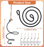 6Pcs Hanging Air Plant Holder, Air Plant Hanger with Jute Ropes, Soilless Tillandsia Display Stand for Home & Office Decor, Succulent Container