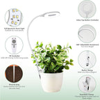 Full Spectrum Grow Lights for Indoor Plants, Clip-on LED Plant Lights for Indoor Growing with Auto On/Off Timing 4/8/12 Hrs, 10 Dimmable Levels, 3 Spectrum Modes & Adjustable Gooseneck (2)