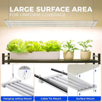 Barrina TX-L84 4FT LED Grow Light, 84W, 4 LED Panels Wider Coverage, Full Spectrum with 730nm IR LEDs, High PPFD, Linkable, Hanging for Plant Lights Indoor, Greenhouse, Vegetable, Seeding, 1 Pack