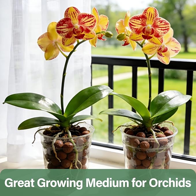 Halatool 16LB Organic Clay Pebbles 4mm-16mm Leca for Plants Lightweight Hydroton Clay Pebbles for Hydroponics Gardening Orchids Drainage Decoration Aquaponics