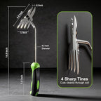 Hand Weeder Puller Tool, Heavy-Duty Stainless Steel Root Removal Tool with Ergonomic Non-Slip Handle, Manual Dandelion Remover for Garden Lawn Yard, Handheld Weeding Tool for Deep Roots, 1 Pack