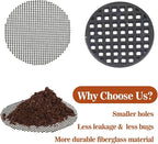 MAQIHAN 100 Plant Pots - Hole Mesh Pad Terrarium Potting Eye Mesh Mats Pot Substrate Barrier 2 Inch Net Bonsai Gardening Grid Ceramic Drainage Hole Mesh Screen Prevent Soil Leaking