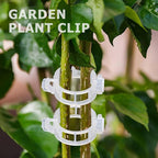 400PCS Plant Support Clips, White Plastic Garden Clips for Tomato Cucumber Flower Squash Vine, 1.2' Inner Diameter