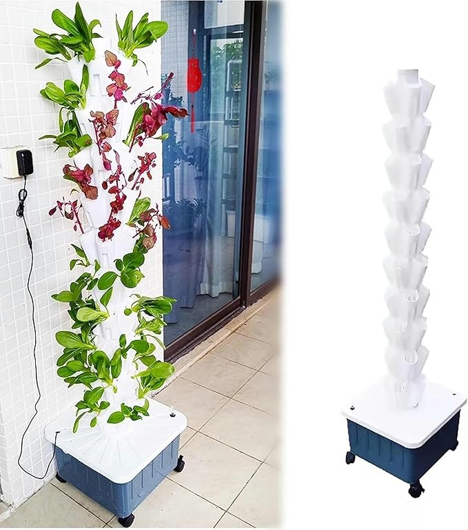 FLTRGO Hydroponics Growing System,Indoor herb Garden,hydroponic Growing Kits & Systems,Vegetables hydroponic Grow kit,with Hydrating Pump, Adapter, Net Pots.