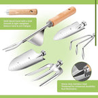 Gardening Tools 12-Piece, Durable Heavy Duty Garden Tool Set Stainless Steel, Garden Hand Tools with Tote Bag, Non Slip Handles, Gardening Ideal Gifts for Women and Men