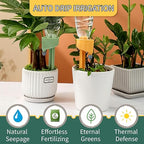 Doneace Self Watering Spikes, Auto Plant Watering Devices with Adjustable Drip Valve, Self Watering Planter Insert for Indoor Outdoor Potted Plants Waterer 12 Pcs Set