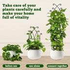 33.8in Tall Trellis for Climbing Plants Indoor & Outdoor, 4 Pack Metal Trellis for Potted Houseplant, Sturdy Support for Ivy, Pothos, Monstera, Hoya and Flower Vines, Black