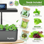 Hydroponics Growing System Kit with Seeds: 12 Pods Indoor Herb Garden Kit with LED Grow Light Plant Germination Kit Aeroponic Healthy Fresh Herbs Vegetables Hydroponic Planter for Home Kitchen Office