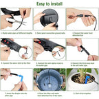 Solar Irrigation System Automatic Drip Irrigation Kit for Outdoor/Indoor Garden Watering System with Water Level Detection,Drip Irrigation System for 15 Potted Plant with 15m Water Hose