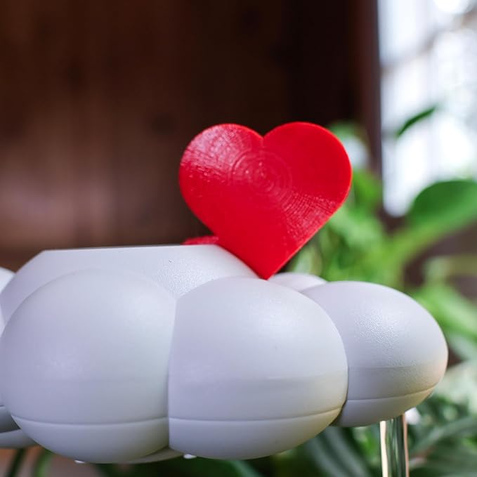 Original Dripping Rain Cloud with Heart Charm, Gift for Plant Lovers