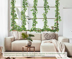 RECUTMS Artificial Vines Ivy Garland 2Pcs 6Ft Fake Hanging Vine Plants Faux Green Grape Leaves Greenery Indoor Outdoor Home Office Garden Wedding Jungle Beach Birthday Party Arch Table Spring Decor
