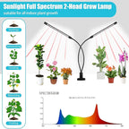 Grow Lights for Indoor Plants, 84LEDs Clip Plant Lights, Full Spectrum LED Plant Growing Lamps with FlexibleGooseneck4/8/12/18H Timer, 3 Spectral Modes, 10 Dimmable Levels (1 Pack)