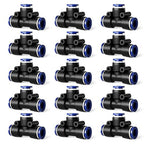 5/16 Inch Drip Irrigation Tee Connectors, Barbed T Fittings for 5/16" Tubing, Quick-Install Leak-Resistant Splitters for Garden & Drip Irrigation Systems, 15 Pack