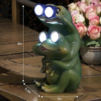 Garden Decor Outdoor Statue Yard Frog Solar Figurines Patio Art Home Outside Decorations Lawn Ornaments Gardening Gifts Ideas for Mom Mother Grandma Women Wife Sister