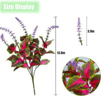 12 Bundles Artificial Coleus Flowers | UV Resistant No Fade Silk Faux Plants | Spring Summer Outdoor Fake Greenery for Garden Patio Planters Front Porch Pathway Decor (Pink)