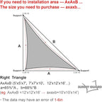 SUNNY GUARD Custom Size 10'x14'x17.2' Silver Grey Sun Shade Sail Right Triangle UV Block Shade for Backyard Yard Patio Deck Garden(Customized)