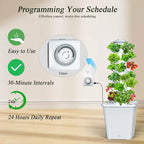 Hydroponics Growing System, 30-Plant Indoor Hydroponic Tower with Pump System, Plants Germination Kit, Smart Aeroponic Herb Garden, Vertical Hydroponic System for Gardening Lover (No Seed)
