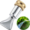 Dreyoo 3/4'' Heavy Duty Sweeper Nozzle for Gutter Cleaning Wand Replace Compatible with Dramm 22311, Brass Garden Hose Nozzle Suitable for Cleaning Gutters Sidewalks Driveways Watering