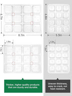 Seed Starter Tray Medium Size 4 Packs, Seed Starter Kit with Upgraded 24 Full Spectrum LEDs, Adjustable Brightness and Timer, with Drainage Holes, Tools and Labels for Indoor Plant Growing